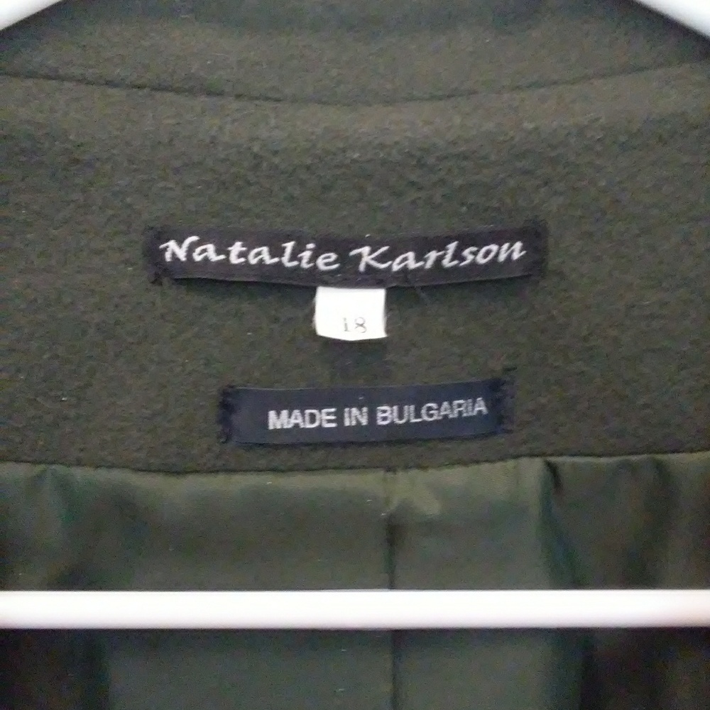 SOLD Womens khaki Green Coat/Blazer Size 18 - Picture 4 of 5